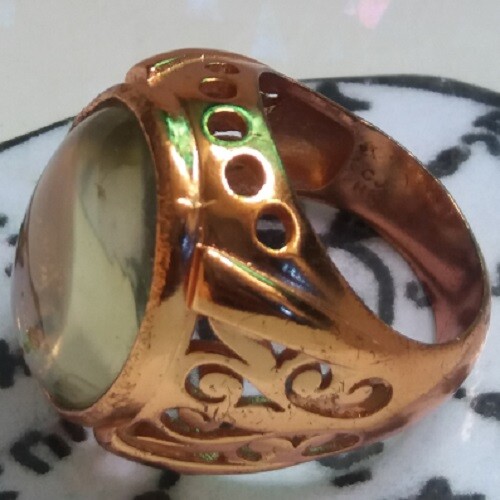Stone turtle fortune amulet ring as seen on picture