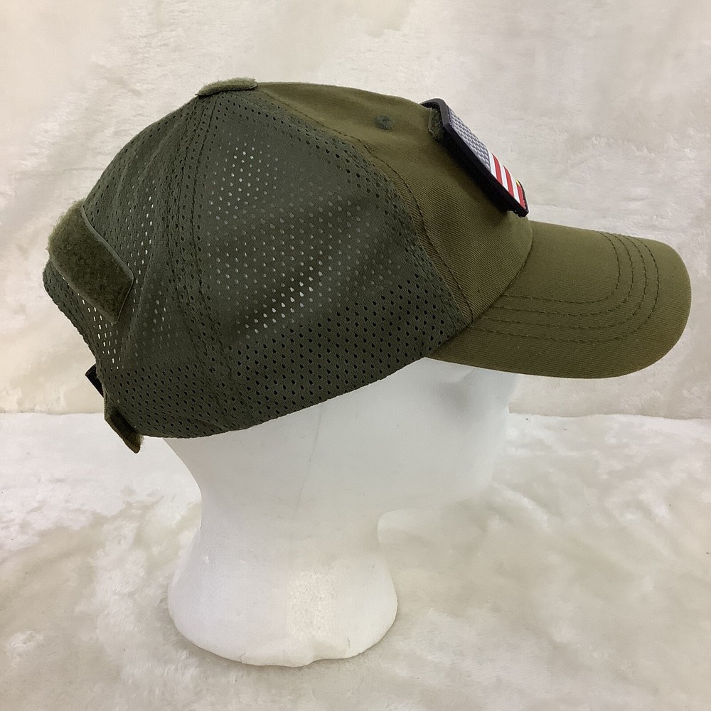 CONDOR TACTICAL MESH ADJUSTABLE GREEN HAT HOOK & LOOP W/2 PATCHES