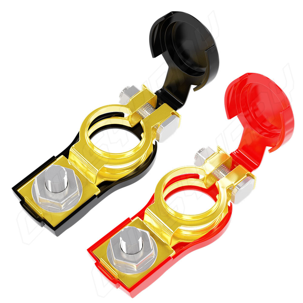 Replace Car Battery Terminal Clamp Clip Connector Adjustable Positive Negative