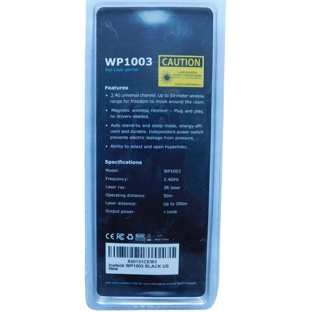 Inateck Wireless Presenter WP1003 Red Laser Pointer Clicker RF 2.4GH