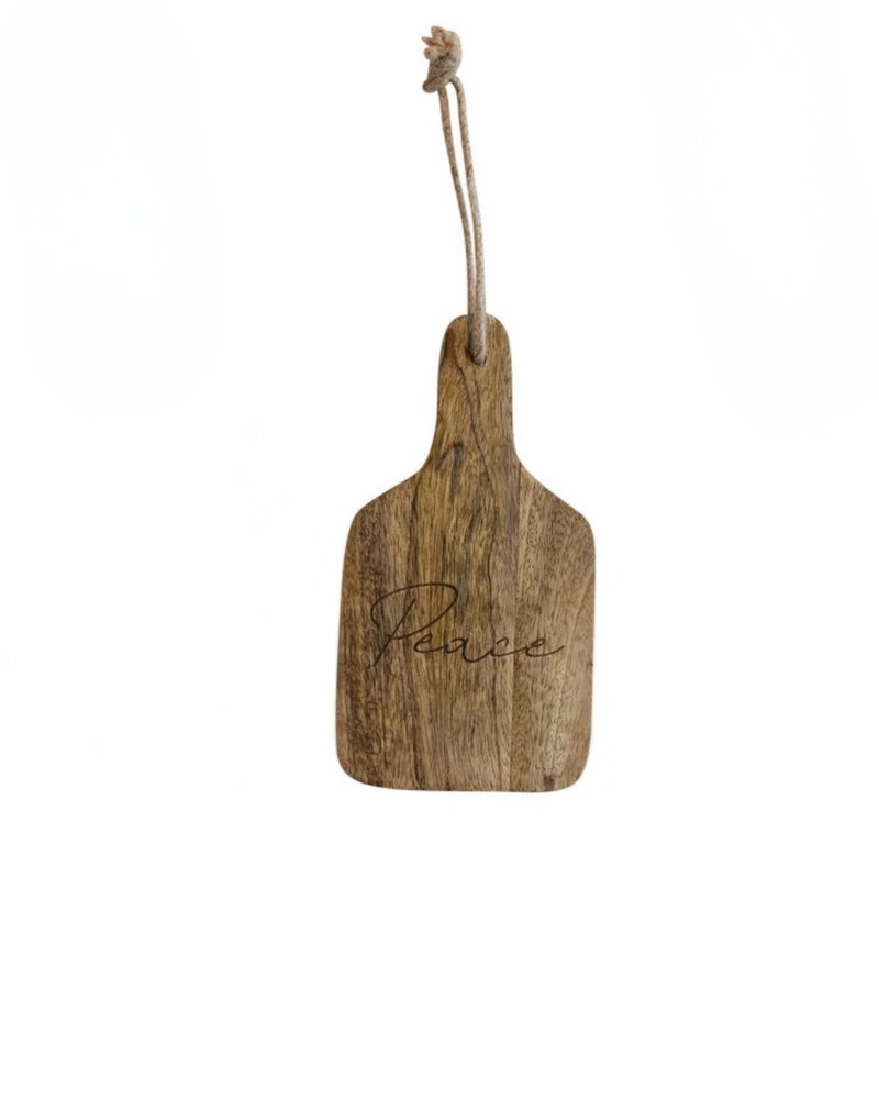 Creative Co-op Peace Wood Cutting/Cheese Board