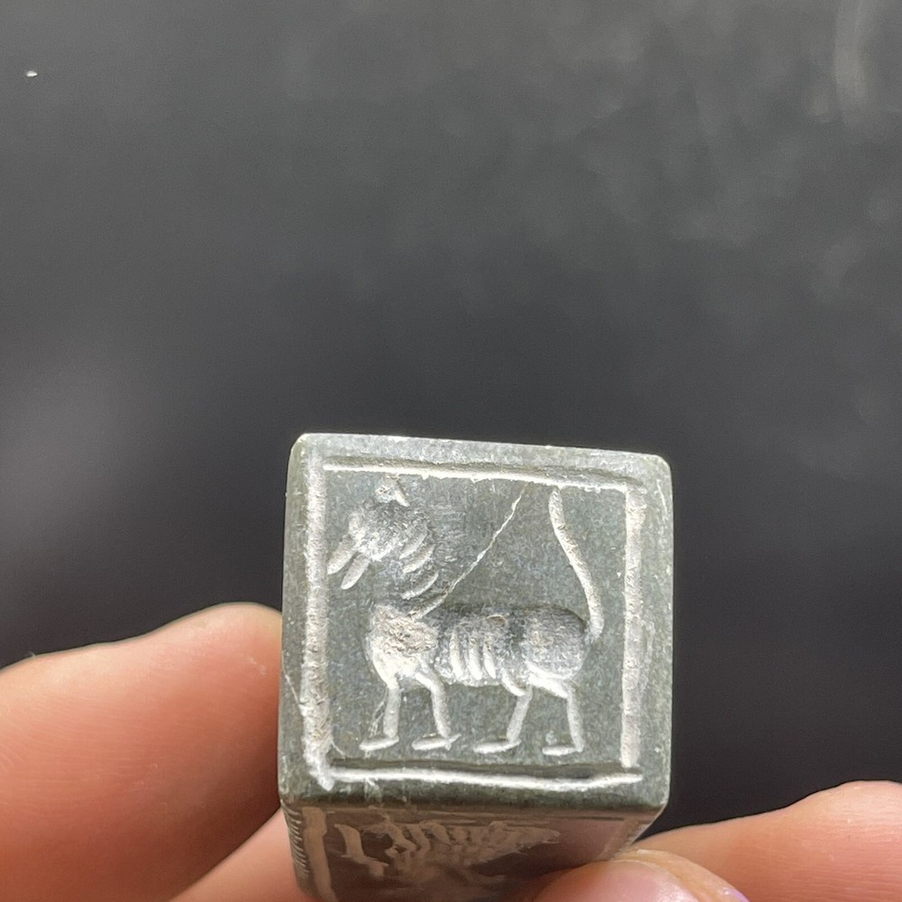 Unique Ancient Bactrian Kingdom Old Jasper Seal Stamp Pendant With Impression￼