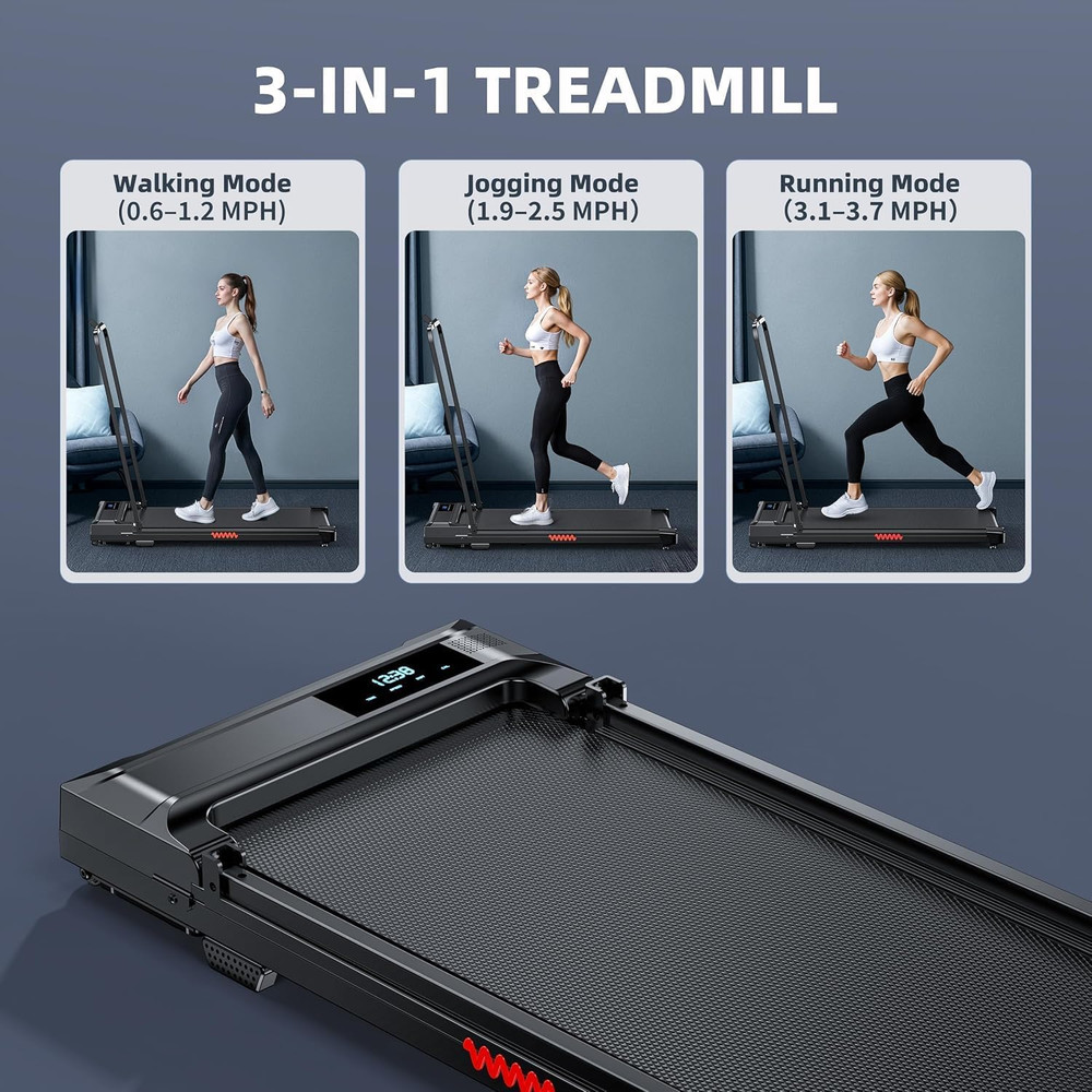 Walking Pad Treadmill for Home - Folding Treadmills with Handle Bar Portable Com