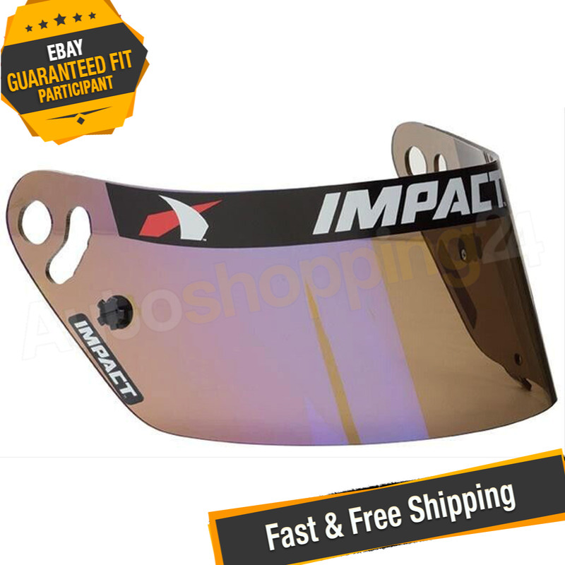 Impact Racing 13100906 Replacement Blue Iridium Helmet Shield