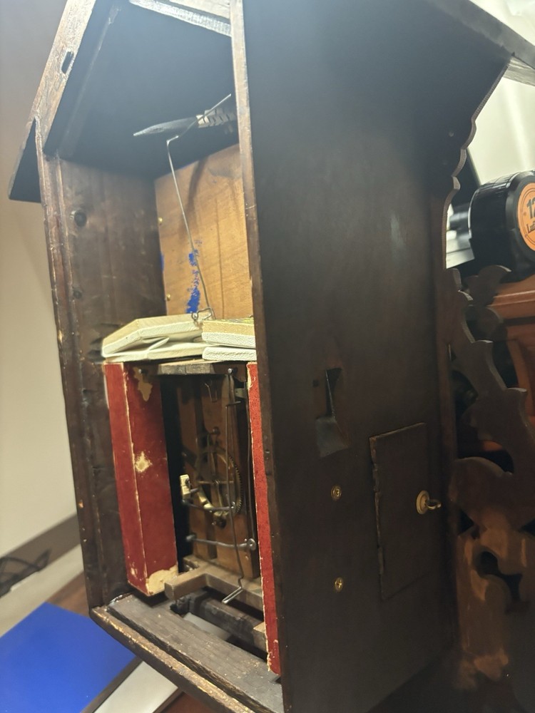Antique Weather House Cuckoo Clock