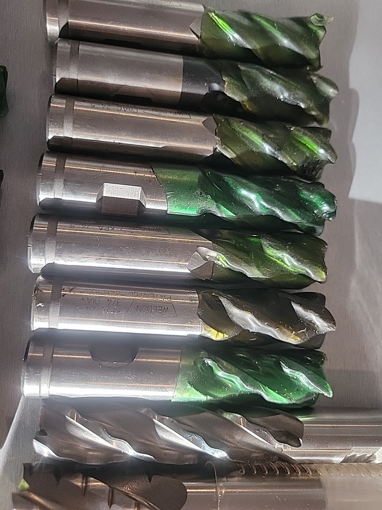 3/4 Weldon Crest-kut Endmill Lot And Others