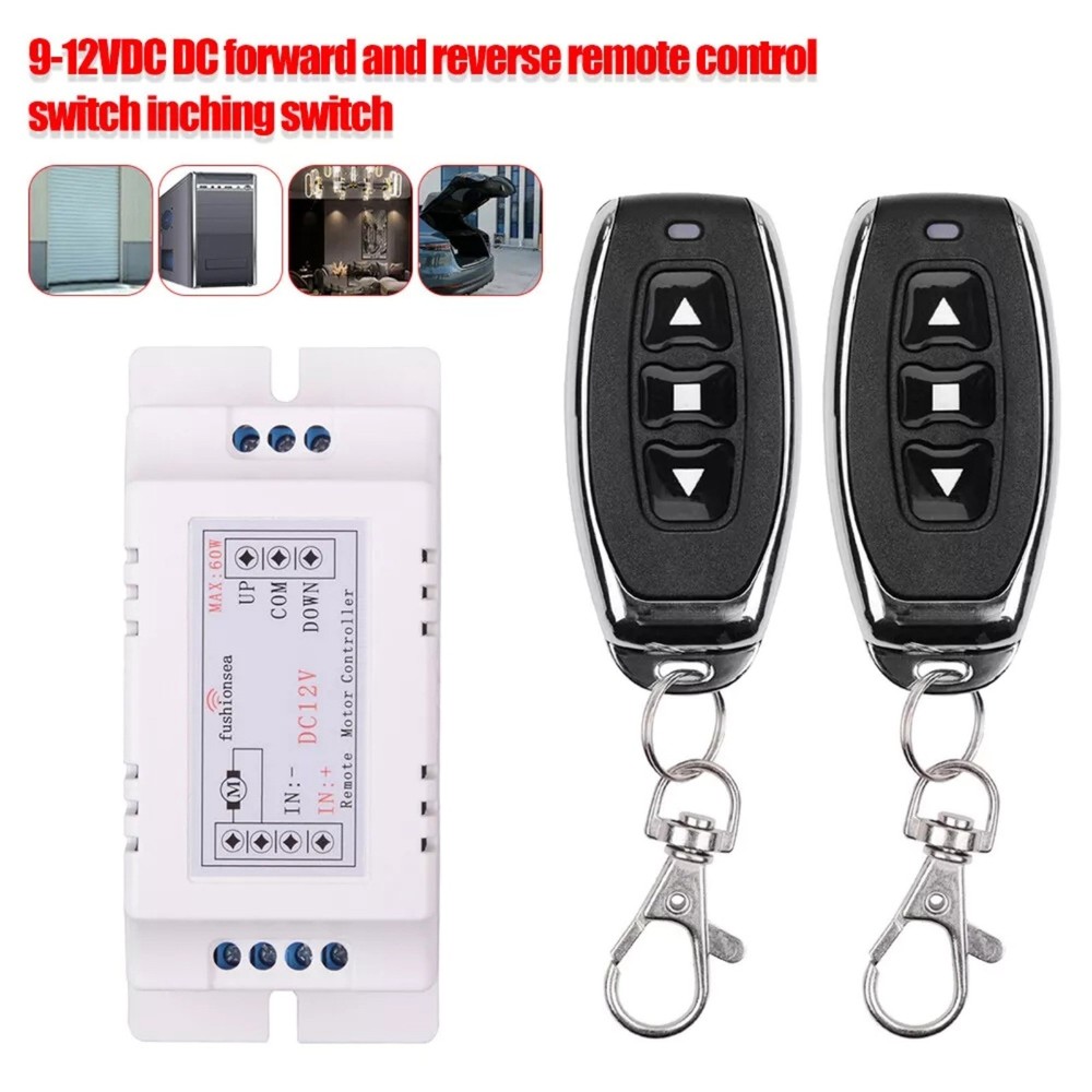 Universal Motor Wireless Remote 12V Switch 2 Channel RF433MHz Remote Control