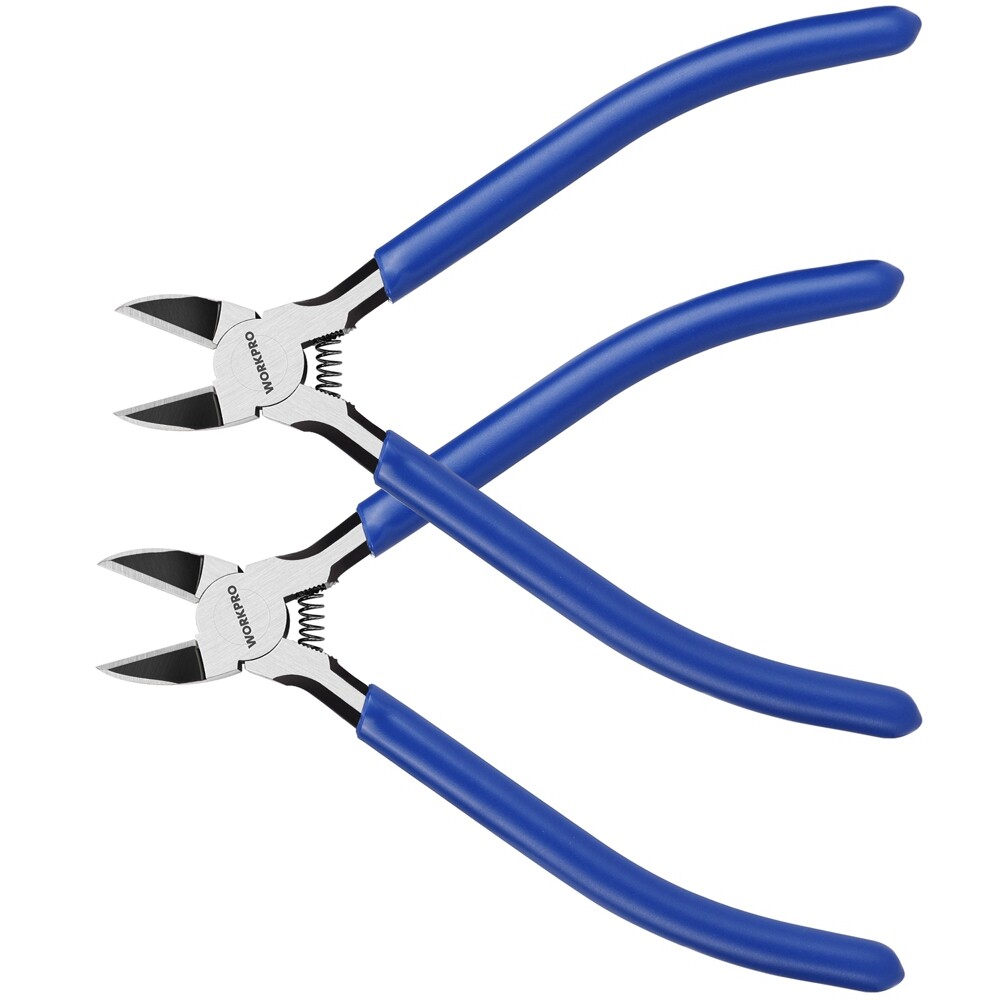 6" Wire Cutter Precision Flush Cutter Spring Loaded Side Cutting Diagonal Cutter