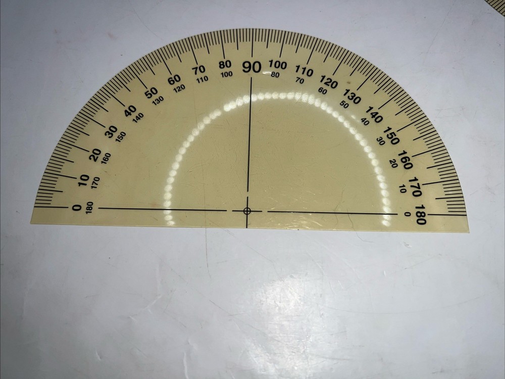 Clear Flexible Plastic 180° Protractor Drafting Tool Class Set of 25