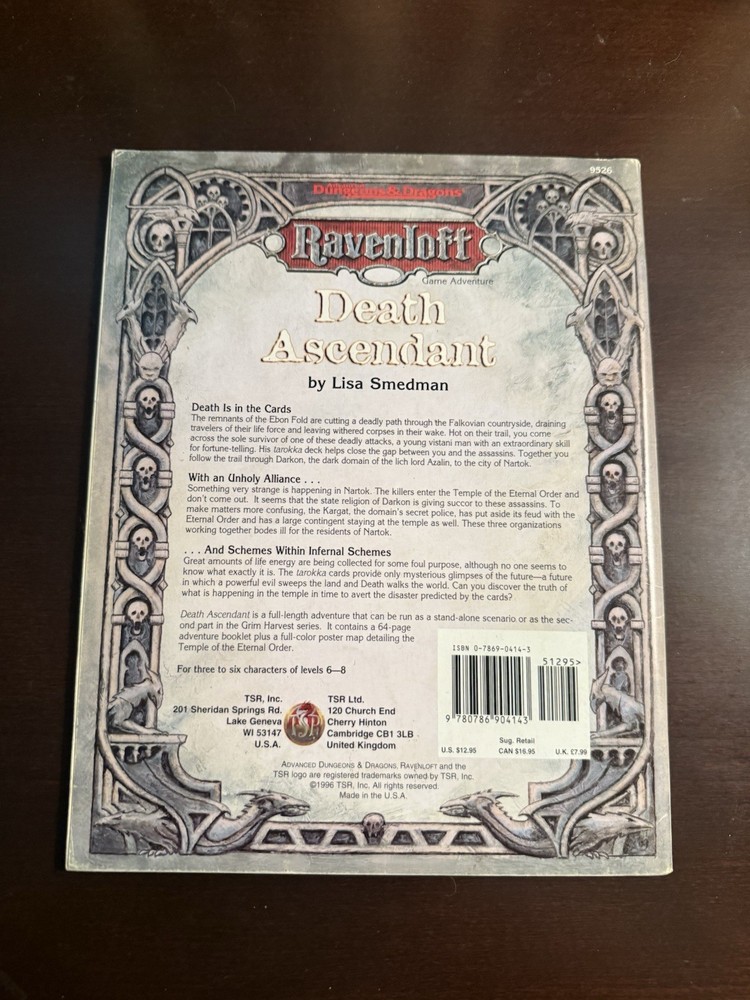 AD&D TSR Ravenloft “Death Ascendant”