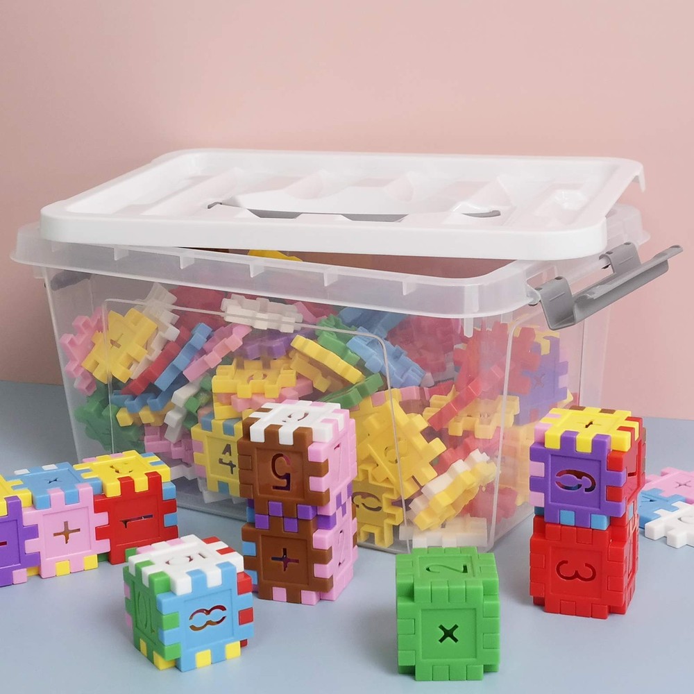 5.5 Quart Storage Bin, Plastic Latching Box Container, 6 Packs