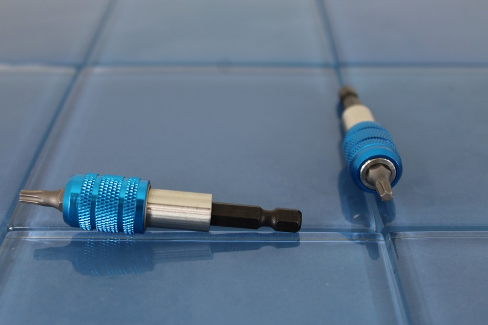TEMO 2p Quick Release Security Screwdriver Bit Holder Impact Ready 1/4" Hex Shnk