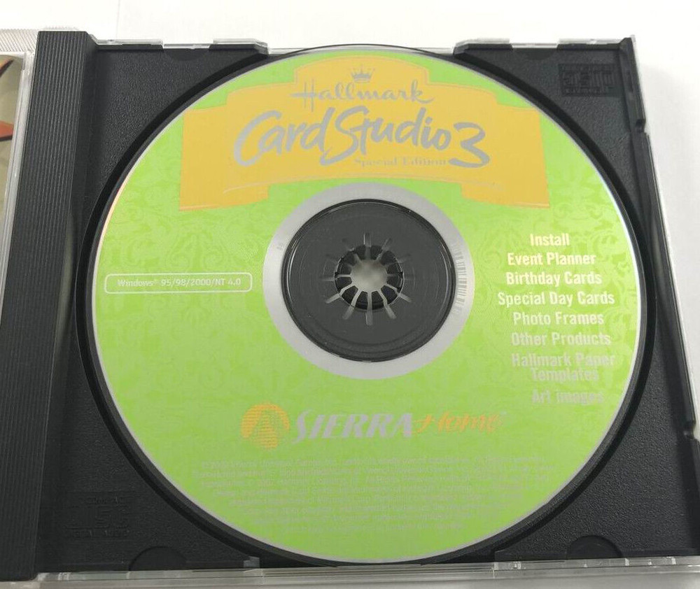 HALLMARK Card Studio 3 Special Edition : CD-ROM PC WIN 98/ME/2000/XP