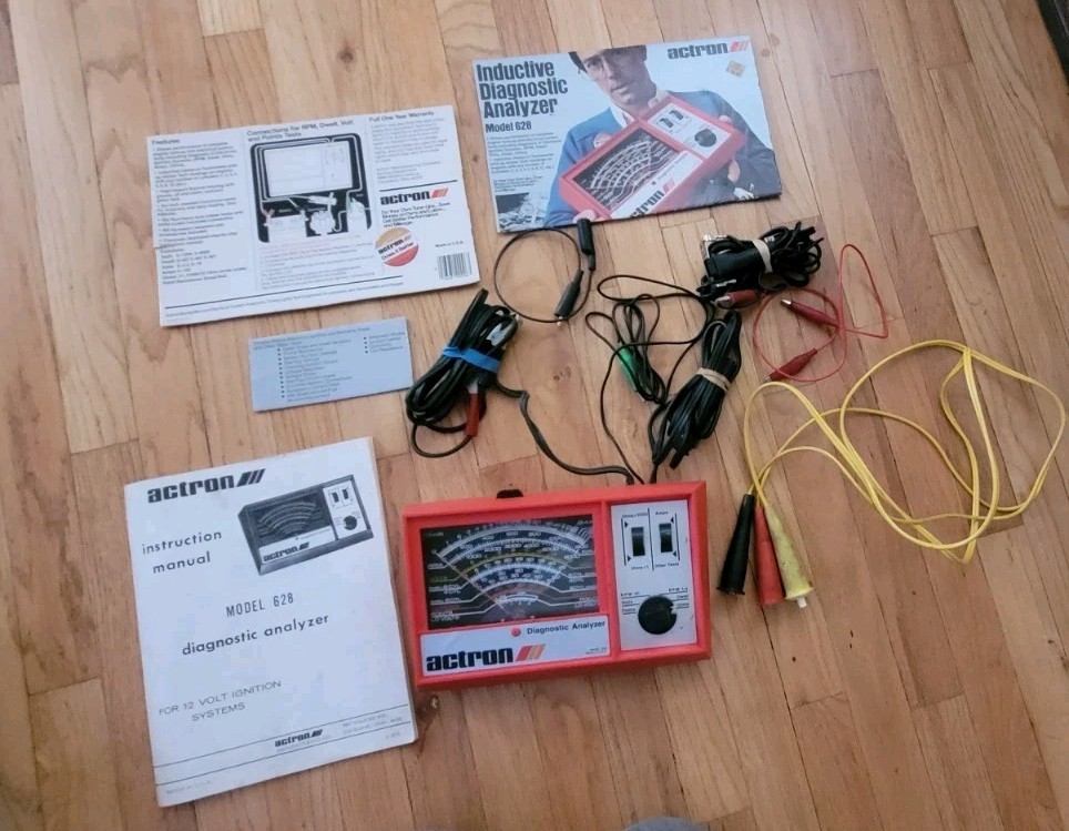 Vintage ACTRON Inductive Diagnostic Analyzer Model 628 with Box.