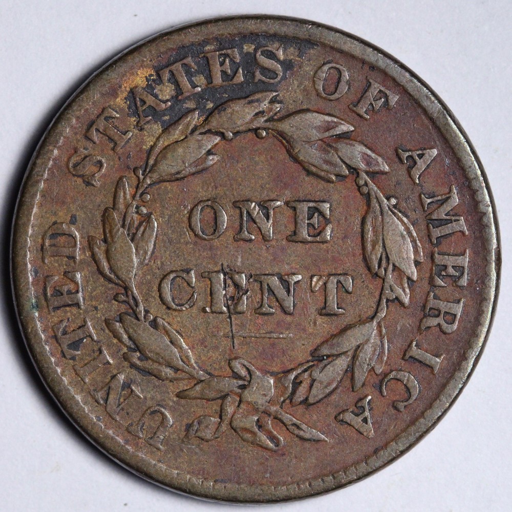 1837 Coronet Head Large Cent VF E120 XGKNM