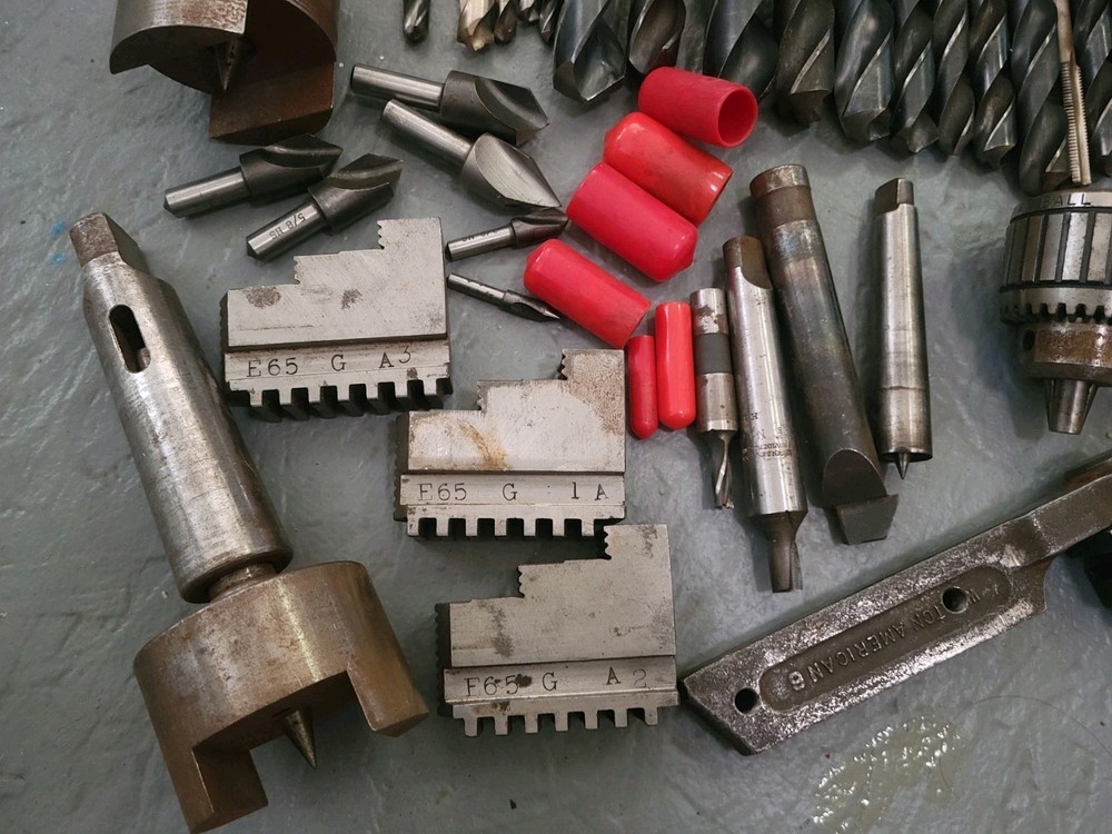 Machinist Tools Lot Bundle CNC Lathe Drill Bits, Chucks, Etc.