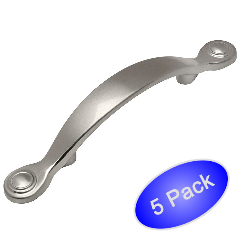 *5 Pack* Cosmas Cabinet Hardware Satin Nickel Handle Pulls #7959SN