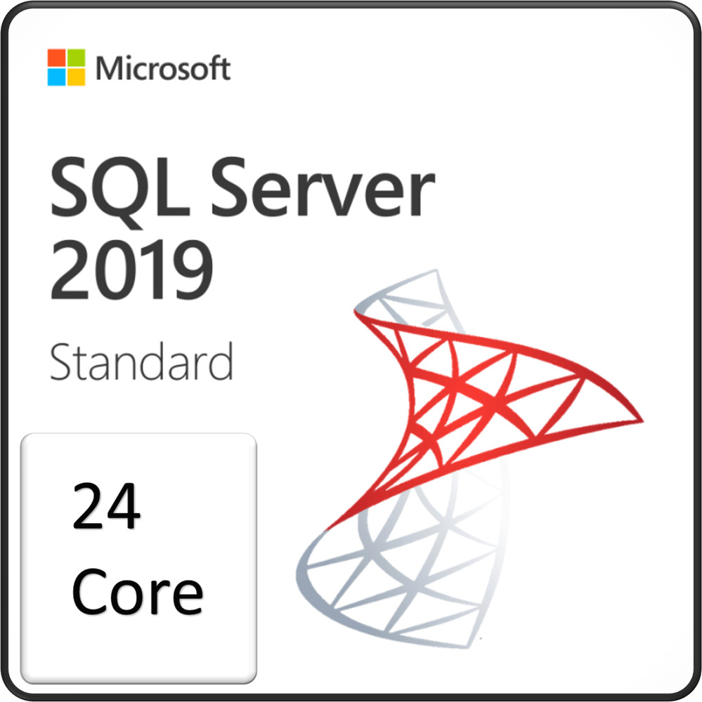 SQL Server 2019 Standard Edition, 24 Core License 10 User CALs