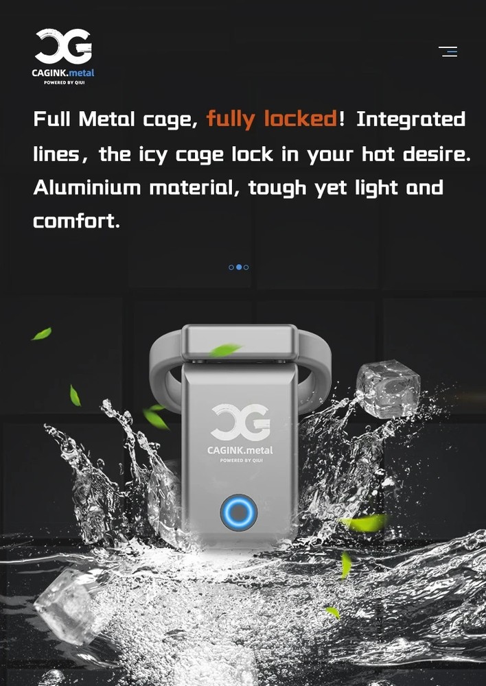Metal Chastity Lock AI Function Remote APP Control Bluetooth Timing Penis Lock