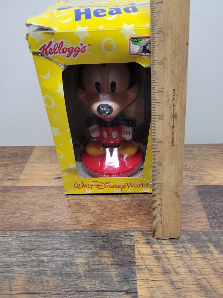 WALT DISNEY WORLD RESORT Mickey Mouse Bobble Head Kellog's 8”
