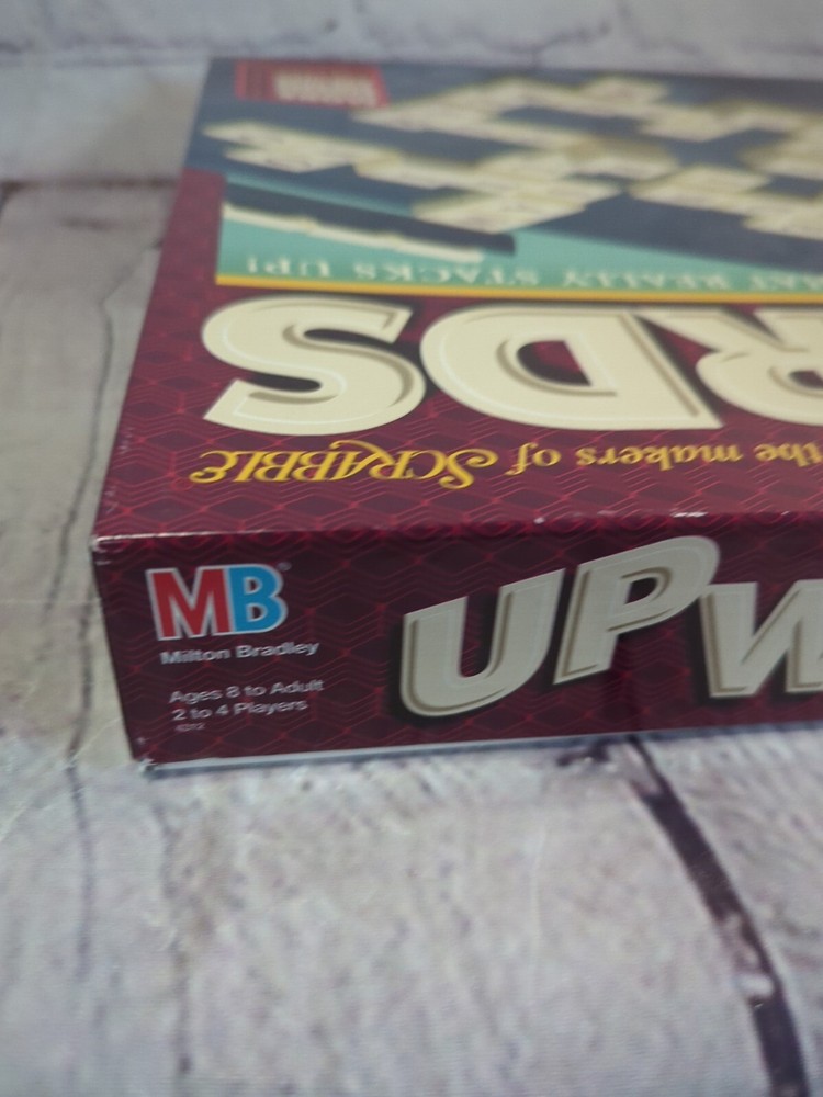 Vintage 1997 UpWords 3D Word Stack Game Square Board Milton Bradley Complete