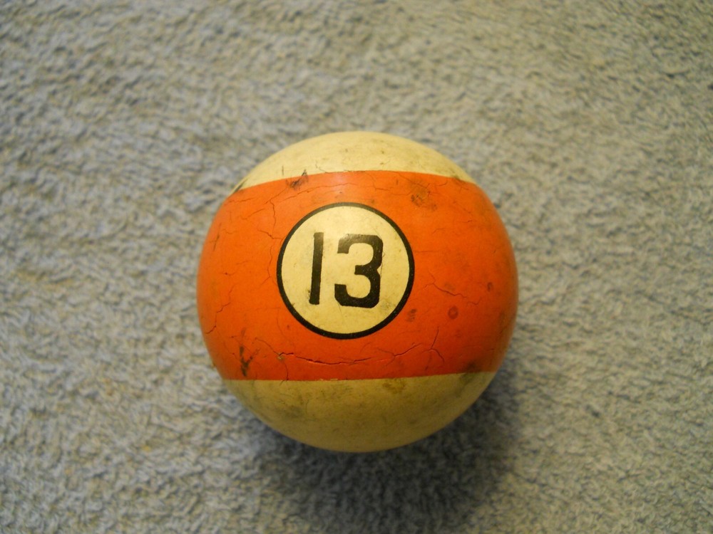 Vintage Clay Billiard Ball- #13