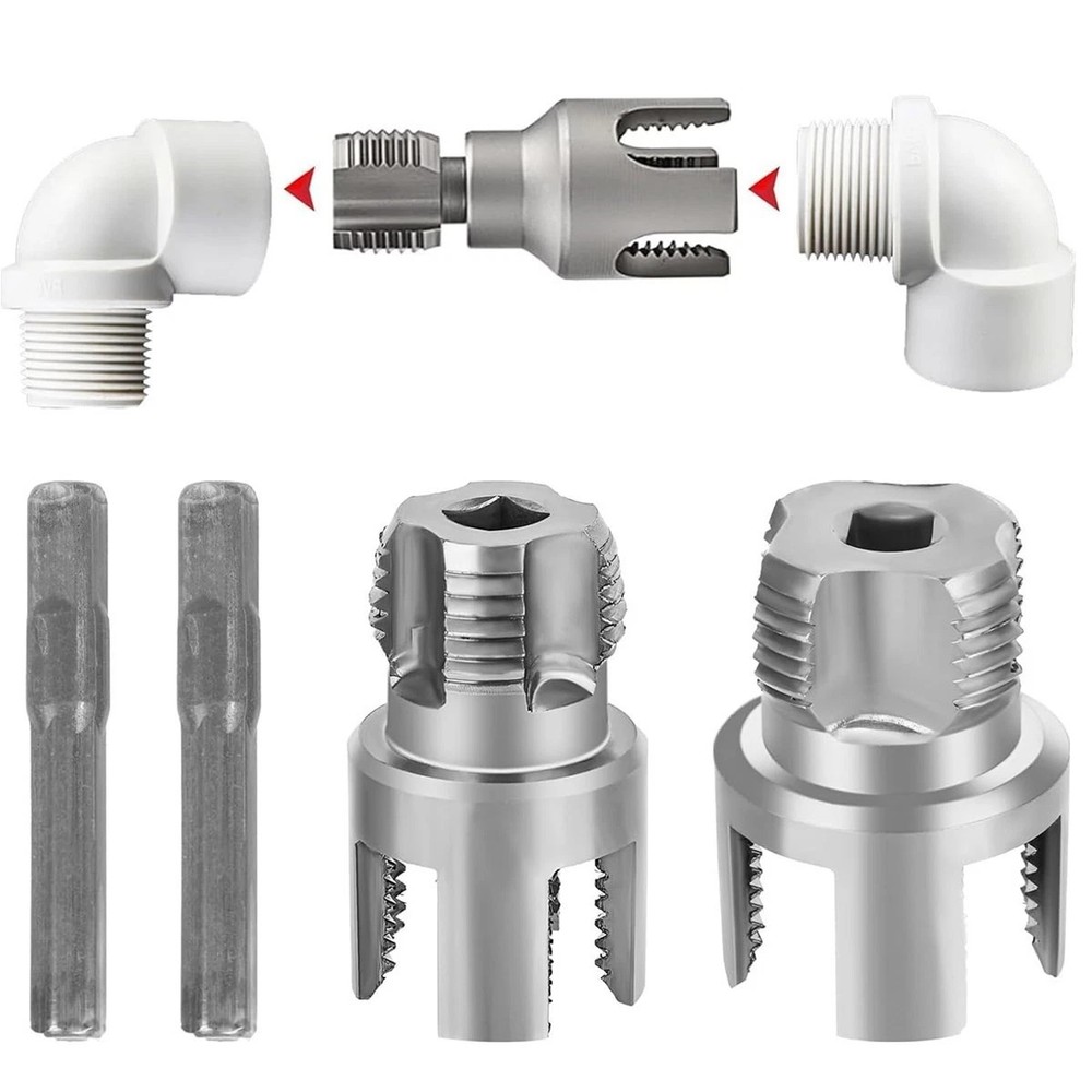 Integrated Internal & External Pipe Threading Tool For 1/2'' / 3/4'' Water Pipes