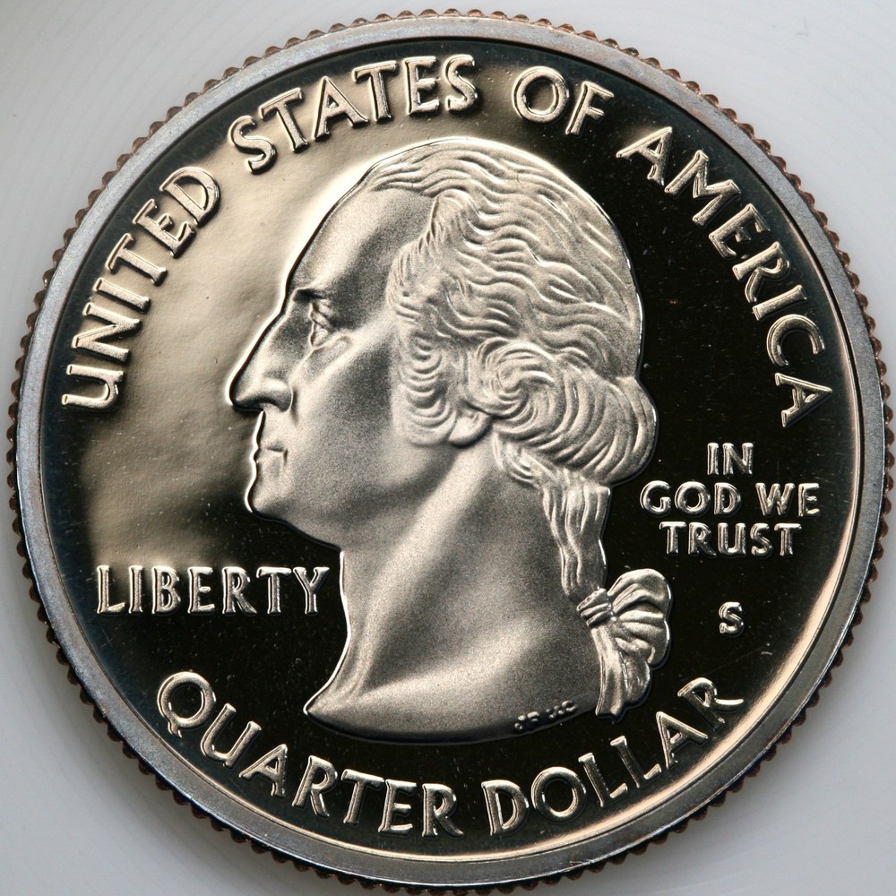 2013 S Gem Proof DCam Mount Rushmore ATB Quarter CN-Clad