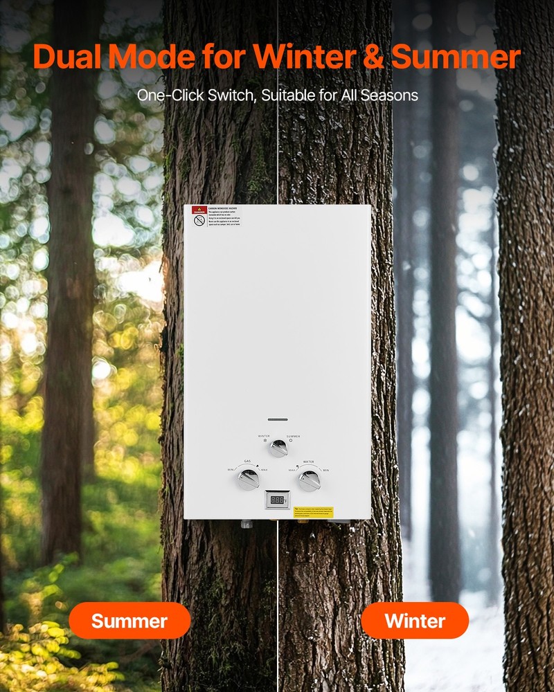 Uimoso Portable 2.64GPM 10L Propane Tankless Water Heater Instant RV Camping