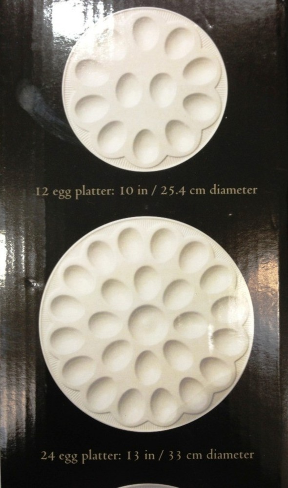 Server Egg Deviled Egg 3Pc. Platter Set Serving DishesBuffet Catering Kitchen