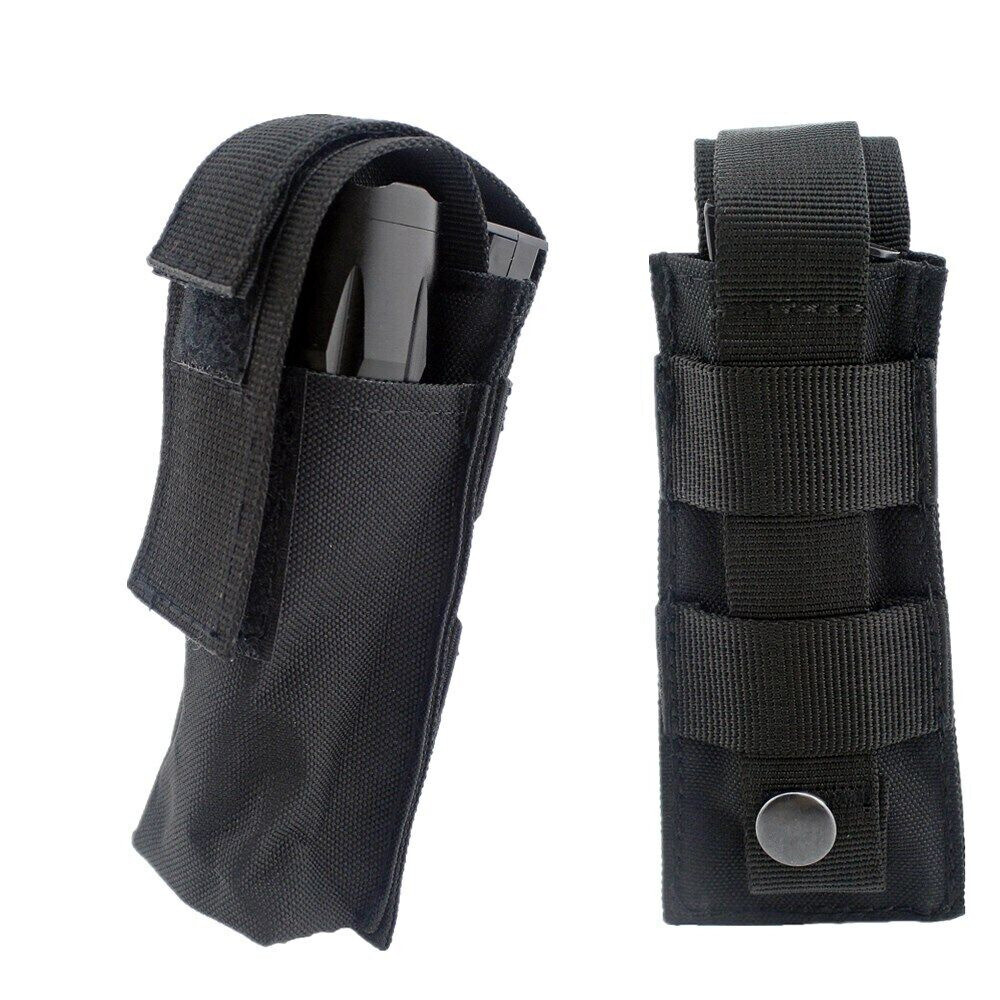 Tactical Molle Flashlight Holder Belt Holster Flashlight Pouch Torch Carry Case