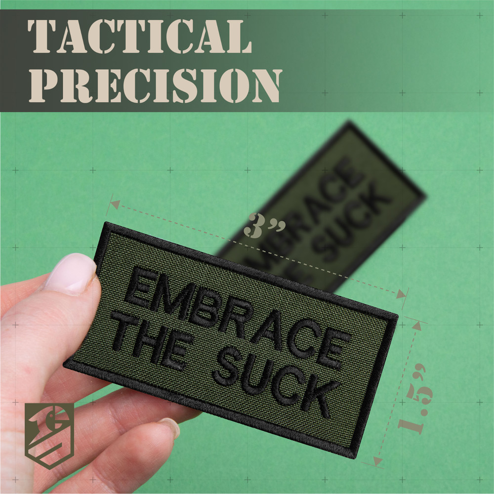 2 Pcs Embrace The Suck Patch Set, Embroidered Hook and Loop Patches