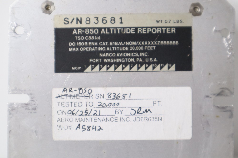 Narco Avionics AR-850 Altitude Reporter