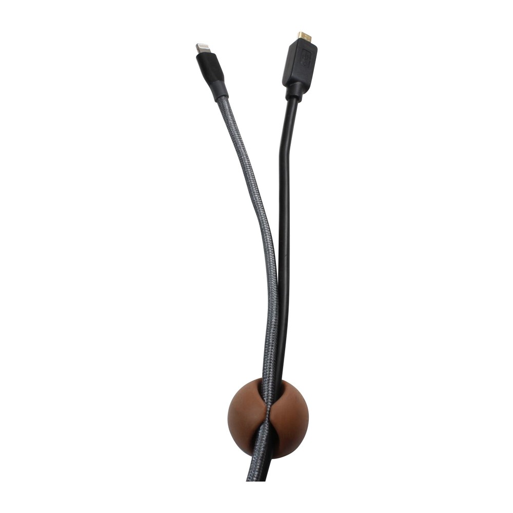Rok Cable Organizer Cord Management System, Multipurpose Cable Clip, Brown