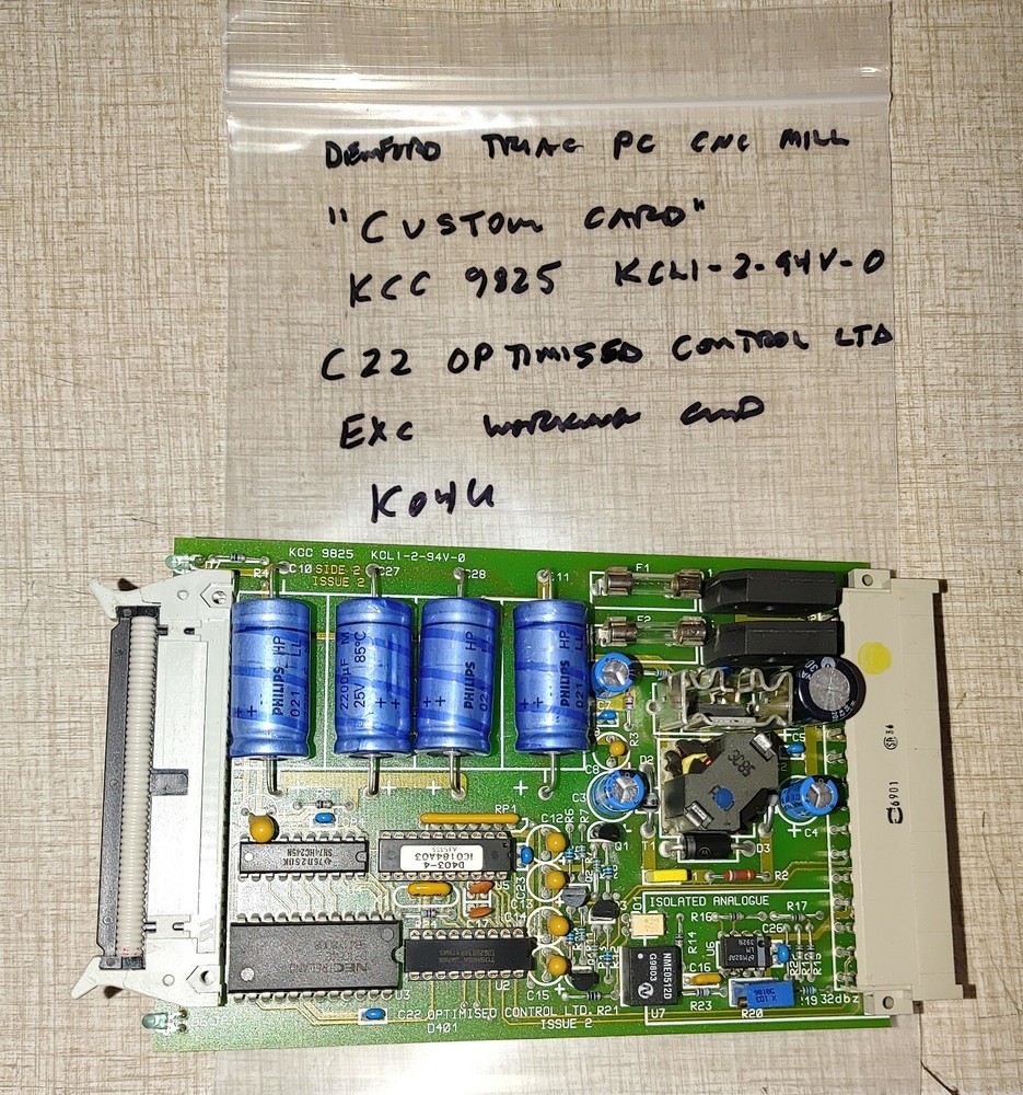 Denford Triac PC CNC Mill Custom Card  K04U