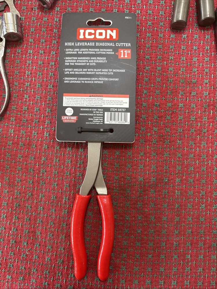 ICON 11” High Leverage Diagonal Cutter Offset Angled Jaw New