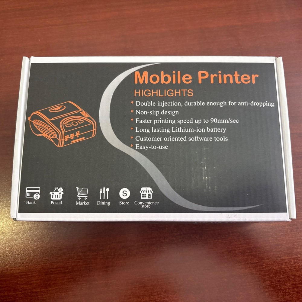 MUNBYN Bluetooth Receipt Printer, 58mm Mini POS Receipt Printer, New In box