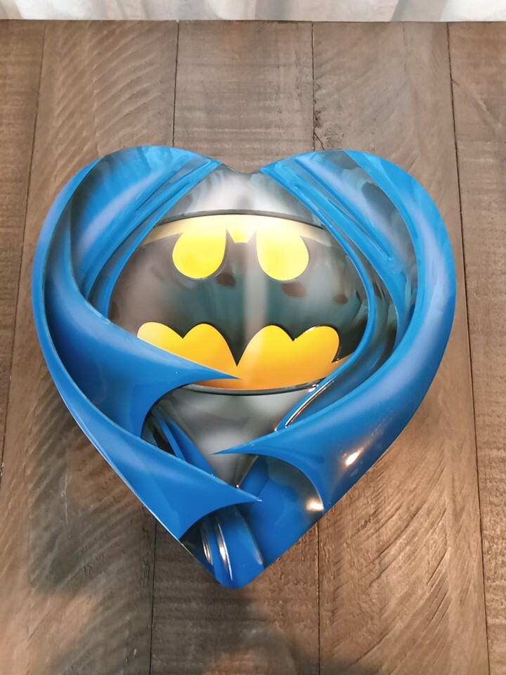 Batman Valentine's Day Heart Shaped Embossed Candy Tin (EMPTY TIN)