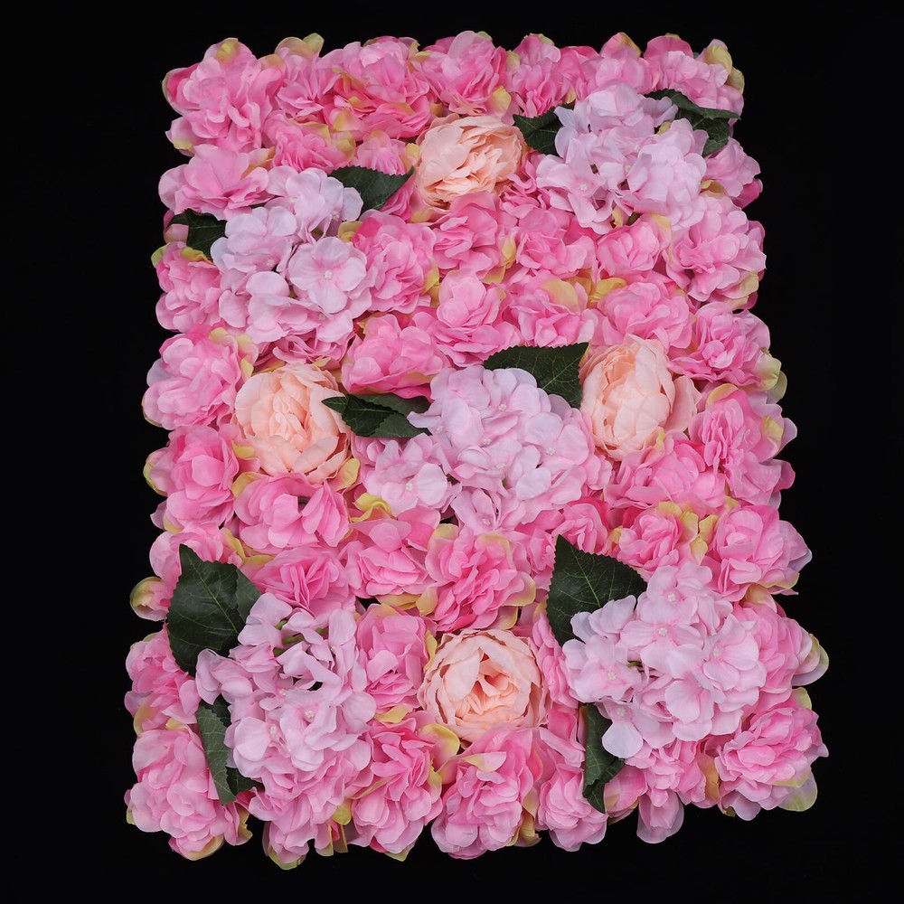 6PCS DIY Rose Artificial Flower Wall Panel Wedding Party Wall Backdrop Decor