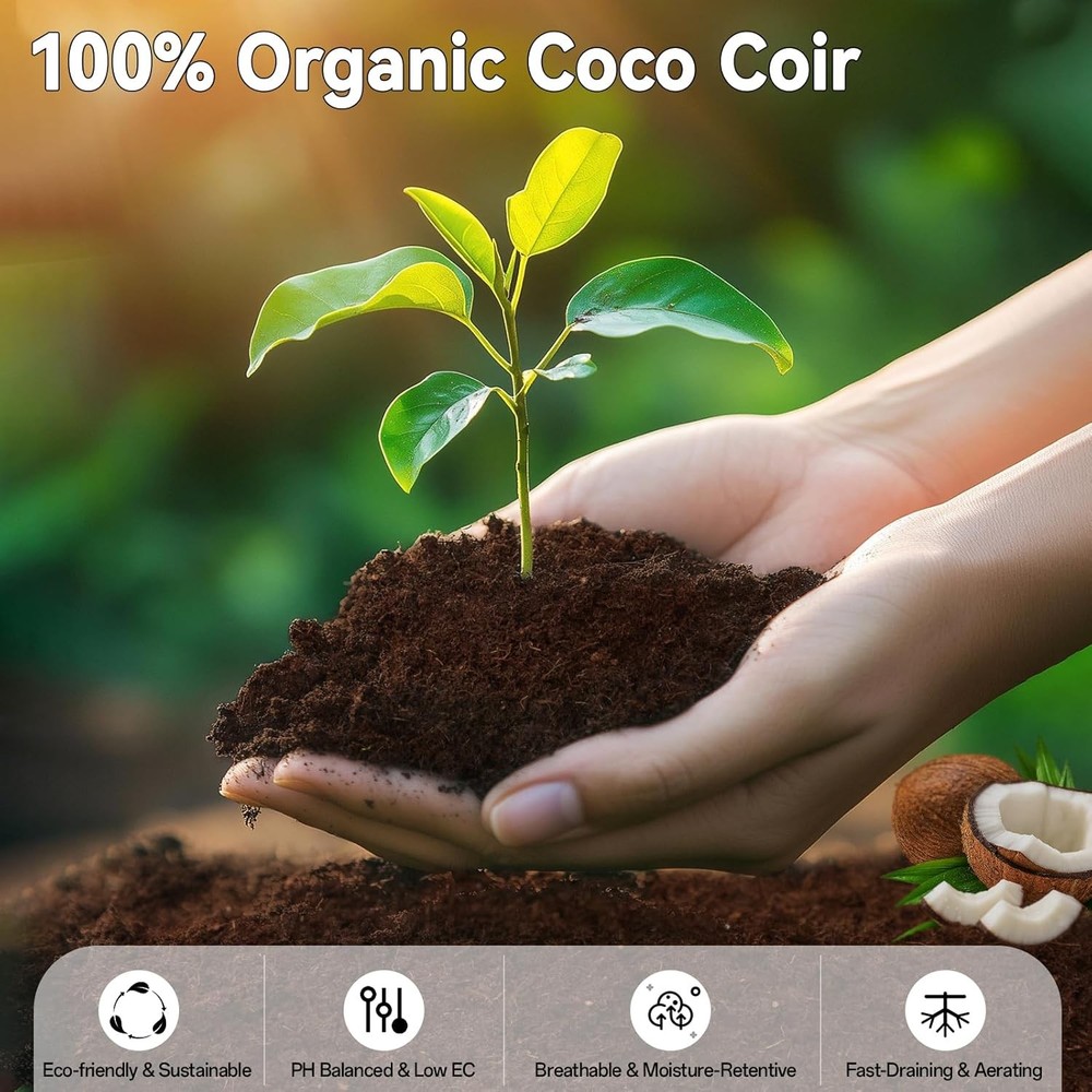 30mm Organic Coco Coir Seed Starter Pellets - 100 Pack Compressed Coconut