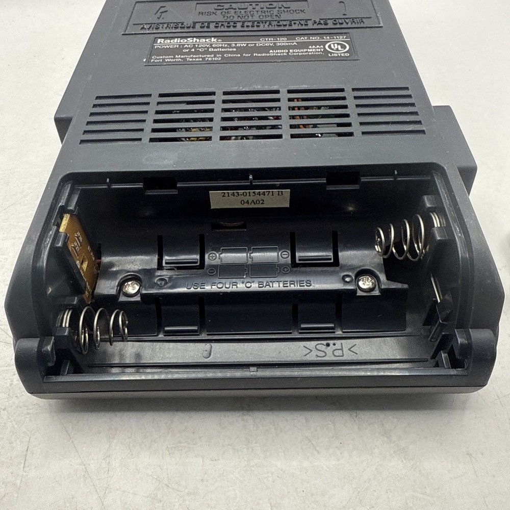 RadioShack CTR-120 Portable Desktop Audio Cassette Voice Recorder Untested