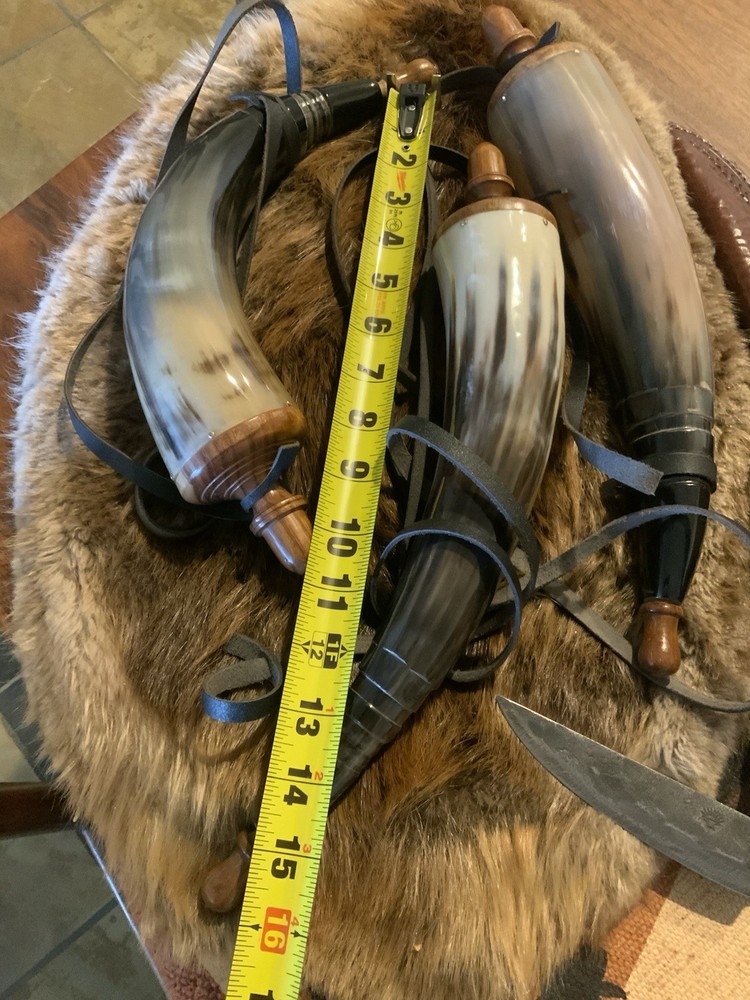 Powder Horn, Black Powder, Muzzle Loader Accessory, Mountain Man, Re-enactment