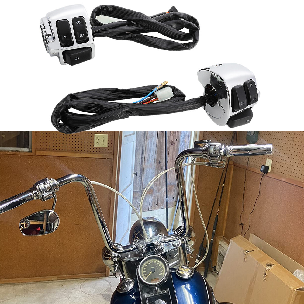 1" Handlebar Control Switch For Harley Davidson Road King Glide Softail Dyna