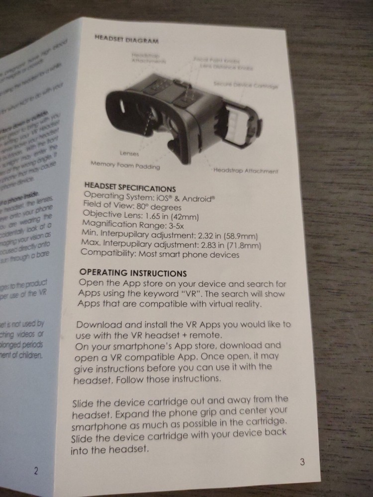 Vibe Essential Virtual Reality Headset