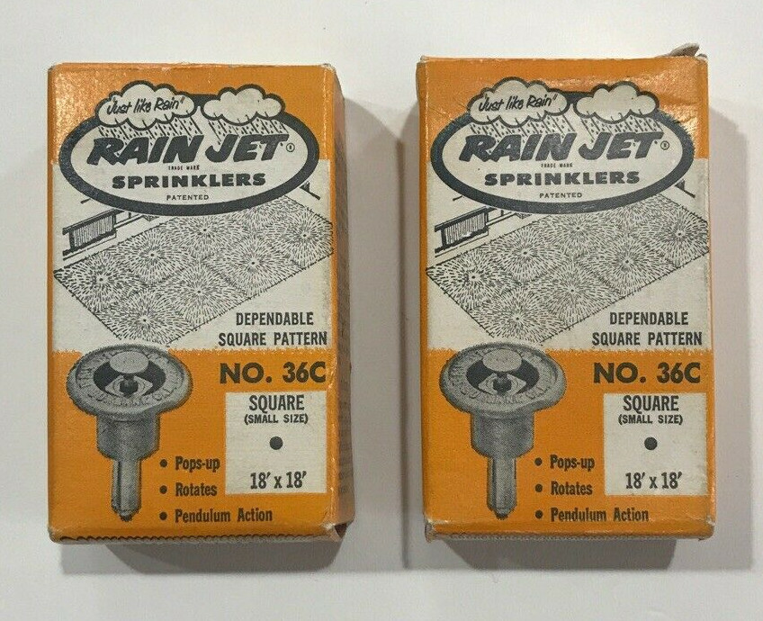 2 EMPTY Vintage Rain Jet Sprinklers No.36C Boxes Only