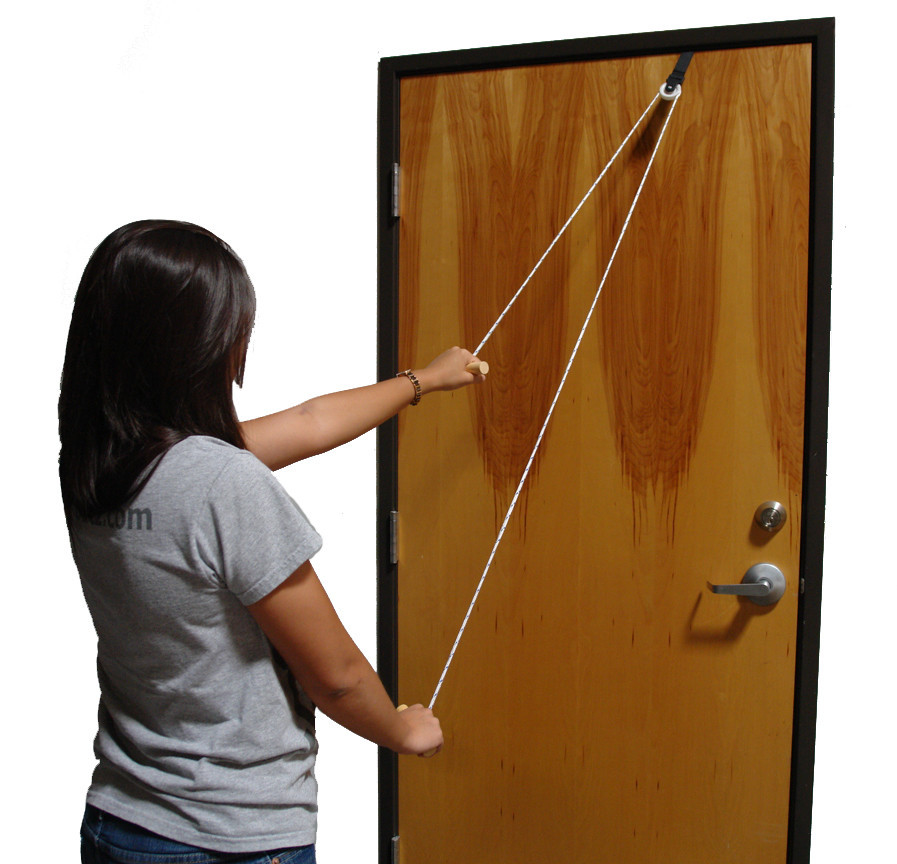 Workoutz Basic Shoulder Pulley With Wooden Handles - Complete Kit