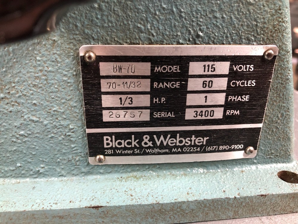 Black & Webster Black Diamond Drill Grinder/Sharpener with Collets