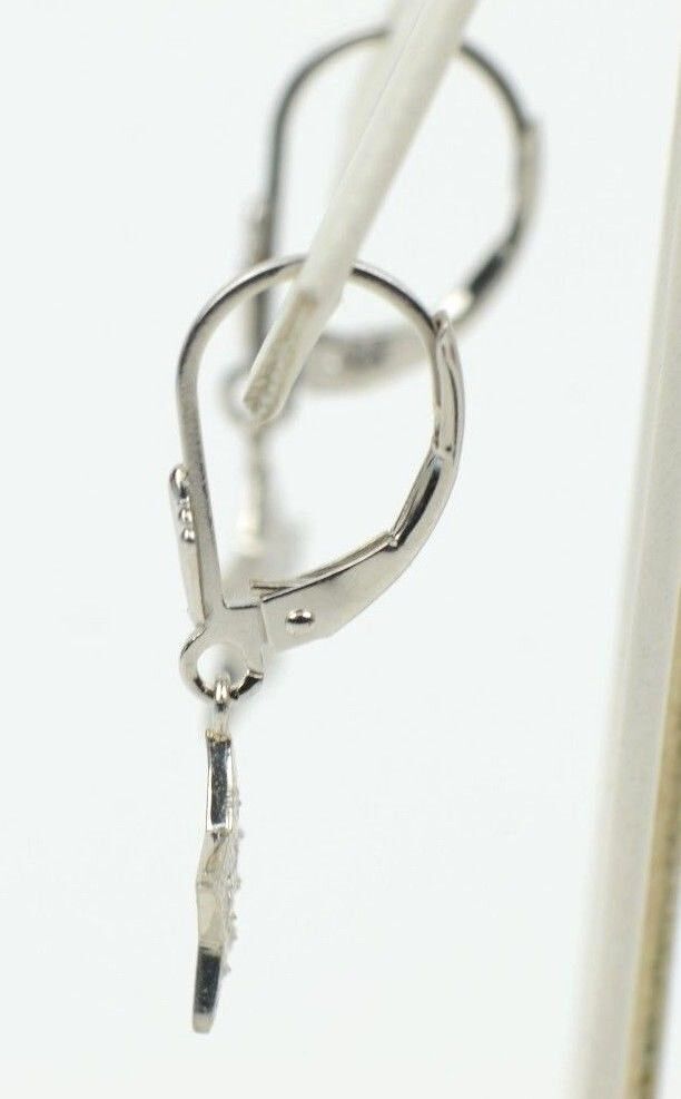 Star CZ Dangle Sterling Silver Earrings