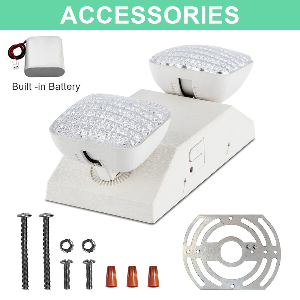12PACK LED Emergency Exit Light Adjustable Dual Head Lamp with Battery Backup UL