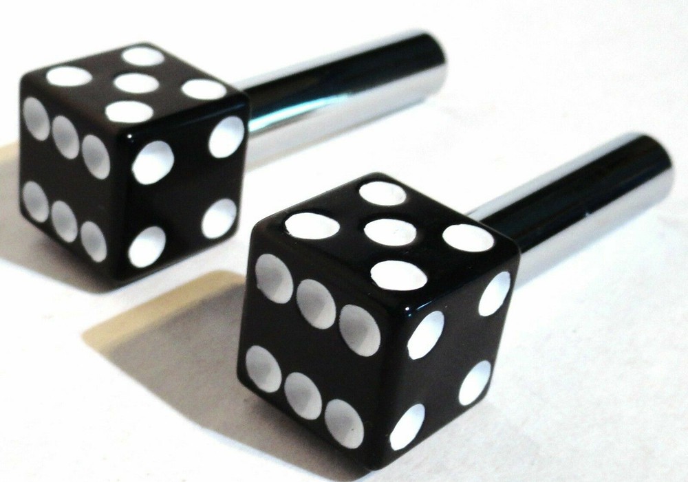 Door Lock Knobs Black Dice Screw on Inside Threaded 10-32 Plastic UP#70042